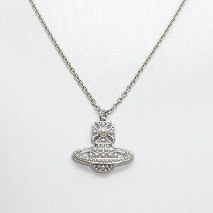 Vivienne Westwood Luzia Mayfair Bas Relief Pearl Necklace Vintage Saturn Orb Nec